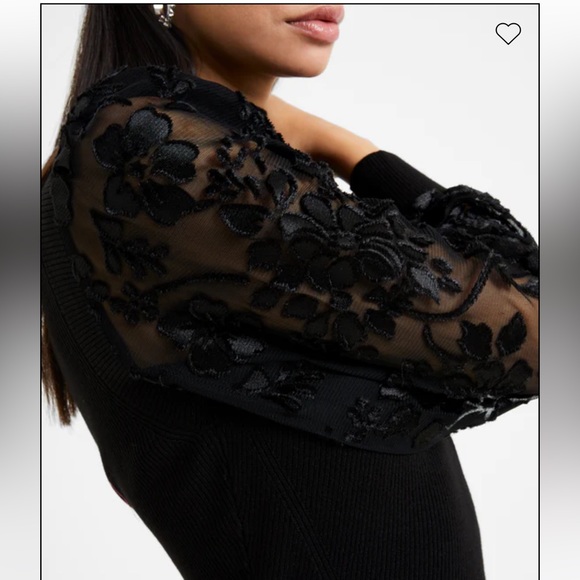 French Connection Sweaters - French Connection Balloon Burnout Sleeve Sweater